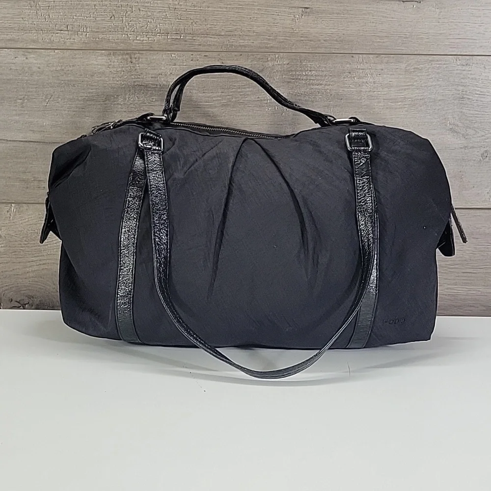 Hobo International Black Nylon /Leather Shoulder Bag
